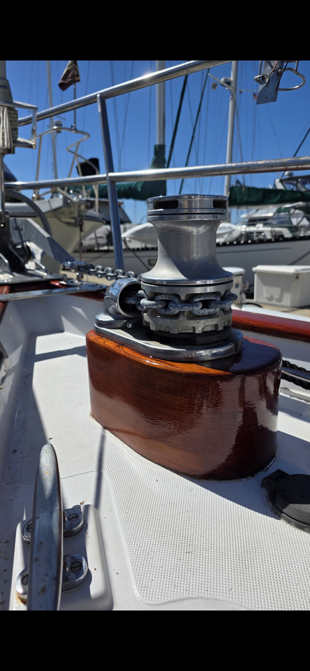 Wood Rot Removal — Deck Hatch Surround — before